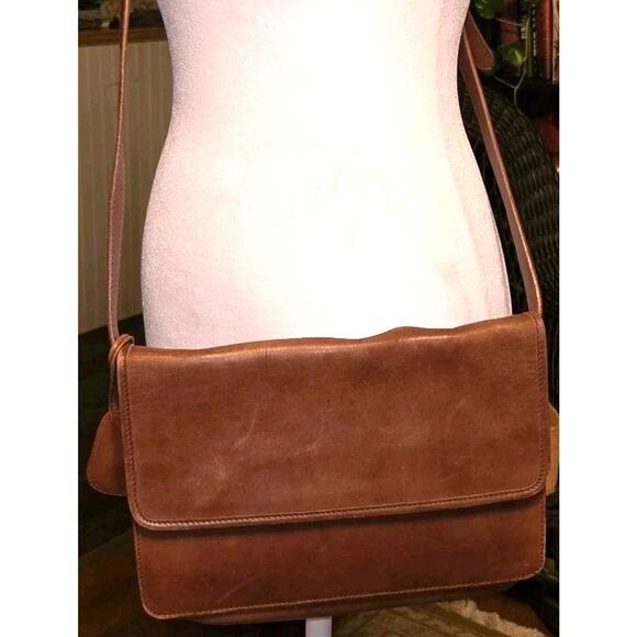 Vtg 1980s Calvin Klein Messenger Crossbody Bag Pocket Book Clean Interior - Picture 2 of 16